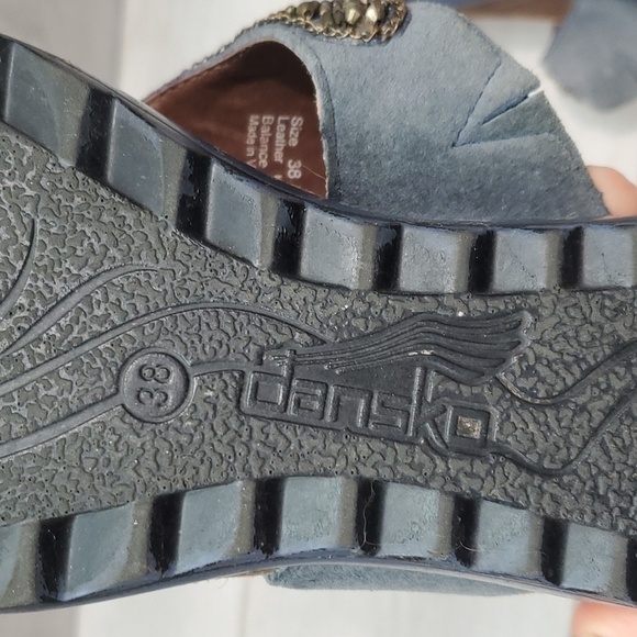 Dansko Women Pamela Comfort Leather Thong Wedge Sandals shoes sz 38/7.5-8 - Picture 11 of 13